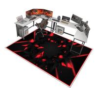 XunZheng 100 x 120 cm Tapis de Protection de Sol for sols durs - Tapis Chaise de Bureau Gaming,Tapis Chaise de Bureau - Tapis de Sol Gamer Tapis Protège-Sol pour Chaise de Bureau