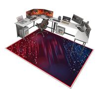 XunZheng 140 x 160 cm Tapis de Protection de Sol for sols durs - Tapis Chaise de Bureau Gaming,Tapis Chaise de Bureau - Tapis de Sol Gamer Tapis Protège-Sol pour Chaise de Bureau