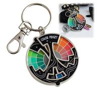 Xunzhi Broche en émail coloré - Roue colorée amusante en émail Pi/ns - Badges émotion Pi/n - Roue de Fidget C/olor - Dos P/in Ba/dge - Col/Fid/Get Interactive Spinner Enam/el P/in, soulagement de