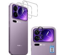 Xunzii 2 Pièces Arrière Verre Trempé pour Xiaomi 17 Pro avec 1 Pièces Caméra Arrière Protecteur [Noir], Dureté 9H Anti Rayures Protection écran, Ultra HD Sans Bulles Film Vitre Trempé
