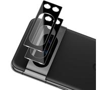Xunzii 2 Pièces Protection Objectif Caméra Arrière pour Google Pixel 8 Pro - [Noir], 9H Dureté Ultra Résistant Anti-Rayures Verre Trempé Caméra Film, Ultra HD Sans Bulles Vitre Protecteur