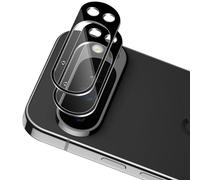 Xunzii 2 Pièces Protection Objectif Caméra Arrière pour Google Pixel 9 Pro - [Noir], 9H Dureté Ultra Résistant Anti-Rayures Verre Trempé Caméra Film, Ultra HD Sans Bulles Vitre Protecteur