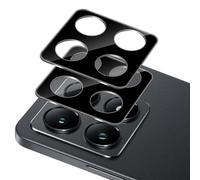 Xunzii 2 Pièces Protection Objectif Caméra Arrière pour Xiaomi Mi 14T - [Noir], 9H Dureté Ultra Résistant Anti-Rayures Verre Trempé Caméra Film, Ultra HD Sans Bulles Vitre Protecteur