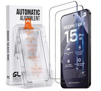 Xunzii 2 Pièces Verre Trempé pour Xiaomi Redmi Note 15 Pro 5G Protection Ecran, [Auto-Alignement Outil d'Installatio] Protection écran, Dureté 9H Glass, Sans Bulles Film Vitre Trempé
