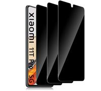 Xunzii 3 Pièces Verre Trempé Anti-Espion pour Xiaomi 11T/11T Pro, Dureté 9H Couverture Complète Anti-Spy Anti-Trace Privacy Protecteur, Film Protection écran de Confidentialité