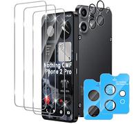 Xunzii 3 Pièces Verre Trempé pour Nothing CMF Phone 2 Pro avec 2 Pièces Caméra Arrière Protecteur, Dureté 9H Film Protection écran en sans Bulles, Ultra HD Film Vitre Trempé
