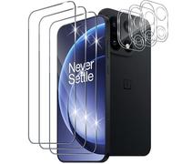 Xunzii 3 Pièces Verre Trempé pour OnePlus 15 avec 3 Pièces Caméra Arrière Protecteur, Dureté 9H Anti Rayures Protection écran, Ultra HD Sans Bulles Film Vitre Trempé