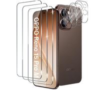 Xunzii 3 Pièces Verre Trempé pour OPPO Reno 15 Pro Max avec 3 Pièces Caméra Arrière Protecteur, Dureté 9H Anti Rayures Protection écran, Ultra HD Sans Bulles Film Vitre Trempé