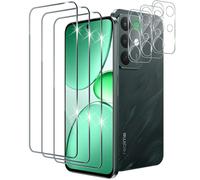 Xunzii 3 Pièces Verre Trempé pour Realme C85 5G avec 3 Pièces Caméra Arrière Protecteur, Dureté 9H Anti Rayures Protection écran, Ultra HD Sans Bulles Film Vitre Trempé