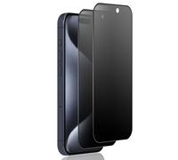 Xunzii Mat Verre Trempé à Couverture Complète Anti-Espion pour iPhone 15 Pro, Protection Écran de Confidentialité Film Privacy, 9H Dureté Anti-Rayures Anti-Spy Anti-Traces Protège Écran [2 Pièces]