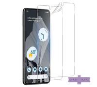 Xunzii Protection Ecran pour Google Pixel 8 Pro [2 pièces], [Compatible avec ID D'empreintes Digitales], TPU Flexible Film de Protection, HD Clair Doux Transparent Film de Protection d'écran