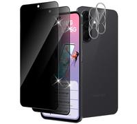 Xunzii Verre Trempé Anti-Espion pour Samsung Galaxy A37 5G avec HD Caméra Arrière Protecteur [2+2 Pièces ], Dureté 9H Film Protection écran de Confidentialité, Anti-Spy Anti-Trace Privacy Protecteur