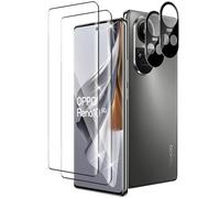 Xunzii Verre Trempé pour Oppo Reno 10 5G/Reno 10 PRO 5G, 2 Pièces 3D Film Protection écran et 2 Pièces Noir Caméra Arrière Protecteur, Films Protector Ultra Resistant Vitre Protège Écran