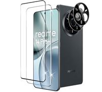 Xunzii Verre Trempé pour Realme 14 Pro+ / Pro Plus 5G, 2 Pièces 3D Film Protection écran et 2 Pièces Noir Caméra Arrière Protecteur, Films Protector Ultra Resistant Vitre Protège Écran
