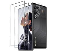 Xunzii Verre Trempé pour Redmagic 11 Air Protection Ecran, 2 Pièces Protection écran avec 2 Pièces Caméra Arrière Protecteur, Dureté 9H Glass Anti Rayures, Ultra HD Sans Bulles Film Vitre Trempé