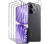 Xunzii Verre Trempé pour Xiaomi Poco x8 Pro Max Protection Ecran, 3 Pièces Protection écran avec 3 Pièces Caméra Arrière Protecteur, Dureté 9H Glass Anti Rayures Sans Bulles Film Vitre Trempé