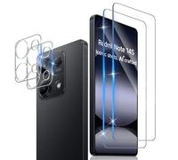 Xunzii Verre Trempé pour Xiaomi Redmi Note 14S 5G avec Caméra Arrière Protecteur [2+2 Pièces], Sans Bulles 9H HD Ultra Résistant Film en Vitre Trempé Protecteur d'écran