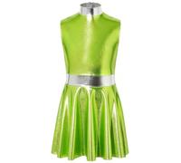 XUNZOO Fille Déguisement Chanteuse Robe Alien pour Ensemble Monde Futur | Sans Manches,Couleur Dégradée,Bodycon,Jeu De Déguisement,Événements Thème L'Espace,Activités Campus,Festivals,Halloween