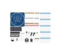 Xuodawer Kit de montre numérique électronique C51 Tableau d'apprentissage de microcontrôleur DS1302 Module d'affichage LED rotatif Pièces de production de bricolage