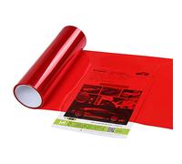 XUPHINX Autocollant léger pour Voiture, Auto-adhésif Autocollant léger pour Voiture Feu Anti-Brouillard de fumée Feu arrière Feuilles de pellicule de Vinyle teinté, Rouge, 30x60cm