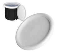 XUQEAYWD Bâche gonflable ronde, 75 x 85 cm, couvercle de bain de glace, couvercle isolé pour spa, avec cordon de serrage, protège de la poussière et de la saleté, garde l'eau froide à l'intérieur