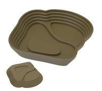 XUQEAYWD Bol à eau pour reptiles, 22 x 20,5 x 2,5 cm, bac de bain pour reptiles, tortues, bol de bain avec rampe pour gecko, serpent, tortue, tagame barbu, lézard