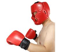 XUQEAYWD Casque de boxe, protection de la tête, boîte de protection, protection de la tête de boxe thaïlandaise, protection de la tête en cuir synthétique pour adultes, pour le sparring, les arts