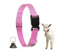XUQEAYWD Colliers pour Chèvres | Collier Réglable pour Mouton avec Cloche,Anti-Perte Boucle Dégagement Rapide Accessoires Animalerie