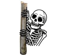 XUQEAYWD Panneau De Jardin Crâne,Panneau de Jardin en Métal Crâne Halloween Qui Dépasse | Piquets Décoratifs pour Allée de Vacances, Paysage, Arrière-Cour, Ferme, Porte d'Entrée, Pelouse,