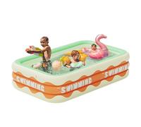 XUQEAYWD Piscine gonflable rectangulaire 180 x 130 x 60 cm - Piscine gonflable - Piscine familiale - Piscine pour - Piscine gonflable pour l'extérieur - Pliable