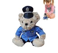 XUQEAYWD | Politiques Peluche - Peluche douce et remplie Policies, ours en peluche décoratif, pour cadeaux d'anniversaire et de Noël