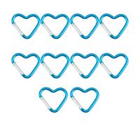 XuQiZZpp 10 pièces à la Mode en Forme de Coeur Mousqueton à Ressort Porte-clés Accessoire Portable pour la randonnée et la randonnée Porte-clés en métal Porte-clés Crochet