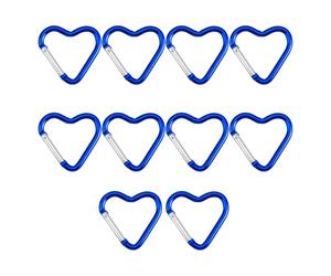 XuQiZZpp 10 pièces à la Mode en Forme de Coeur Mousqueton à Ressort Porte-clés Accessoire Portable pour la randonnée et la randonnée Porte-clés en métal Porte-clés Crochet