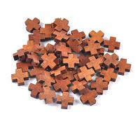 XuQiZZpp 50 pièces pendentifs Croix en Bois Perles d ' espacement chrétiens Suspendus décoration Charme pour la Fabrication de projets d ' Artisanat et de Bijoux Wood Crosses Pendants