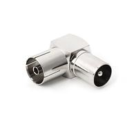 XuQiZZpp Adaptateur de câble d'antenne 90° RF coaxial F femelle vers fiche mâle vers fiche banane connecteur à vis à souder seau adaptateur prise cordon pigtail cloison panneau routeur