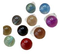 XuQiZZpp Anneaux artistiques taille haute en résine de sable avec géométrie circulaire et ton marbre pour donner des bagues de forme géométrique