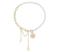 XuQiZZpp Art Decors Collier moderne en alliage de métal avec motifs étoiles entrelacées Style décontracté ou formel