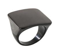 XuQiZZpp Bagues carrées contemporaines en acier inoxydable qui ne ternissent pas, bijoux pour occasions décontractées ou formelles