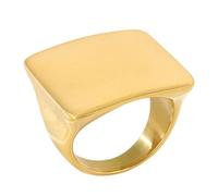 XuQiZZpp Bagues carrées contemporaines en acier inoxydable qui ne ternissent pas, bijoux pour occasions décontractées ou formelles