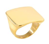 XuQiZZpp Bagues carrées contemporaines en acier inoxydable qui ne ternissent pas, bijoux pour occasions décontractées ou formelles