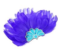 XuQiZZpp Bandeaux à plumes Cosplay Accessoires de cheveux faits à la main pour femmes Masque de mascarade Art Décors Carnaval Casque pour femmes pour