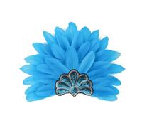 XuQiZZpp Bandeaux à plumes Cosplay Accessoires de cheveux faits à la main pour femmes Masque de mascarade Art Décors Carnaval Casque pour femmes pour
