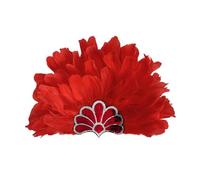 XuQiZZpp Bandeaux à plumes Cosplay Accessoires de cheveux faits à la main pour femmes Masque de mascarade Art Décors Carnaval Casque pour femmes pour