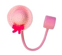 XuQiZZpp Bouchons de paille en silicone en forme de chapeau - Bouchons de paille portables - Décoration durable