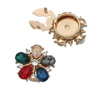 XuQiZZpp Boutons de manchette de luxe en cristal de verre pour homme - Accessoires élégants en alliage - Parfaits pour une tenue formelle et un bureau