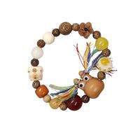 XuQiZZpp Bracelet tendance en bois coloré avec perles - Bijoux uniques - Bracelet d'amitié adapté à tous les looks