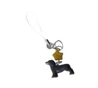 XuQiZZpp Breloque pour sangle de téléphone teckel avec résine robuste, idéale pour les trajets quotidiens, la vie scolaire et les réunions décontractées