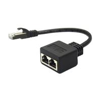 XuQiZZpp Câble répartiteur femelle vers double mâle RJ45 Adaptateur réseau Internet Câble d'extension mâle vers femelle