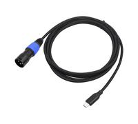 XuQiZZpp Câble USB de type C mâle vers XLR mâle 3 broches pour microphone stéréo équilibré pour équipement câble USB C vers XLRs