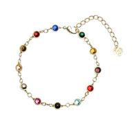 XuQiZZpp Chaîne de poignet élégante en cuivre avec pierres étincelantes pour femme, taille unique, Comme décrit